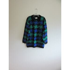 ALFRED DUNNER Men's Multicolor Geometric 1X USA Vintage Pullover Acrylic Sweater